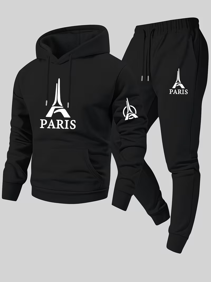 Running Gear Autumn - Paris Men's Urban Casual Two-Piece Set