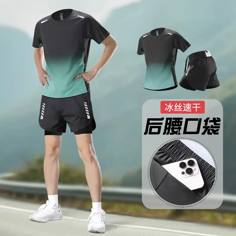 Summer Men's Running Suit with - đánh giá và giá Running Gear For Your Phone