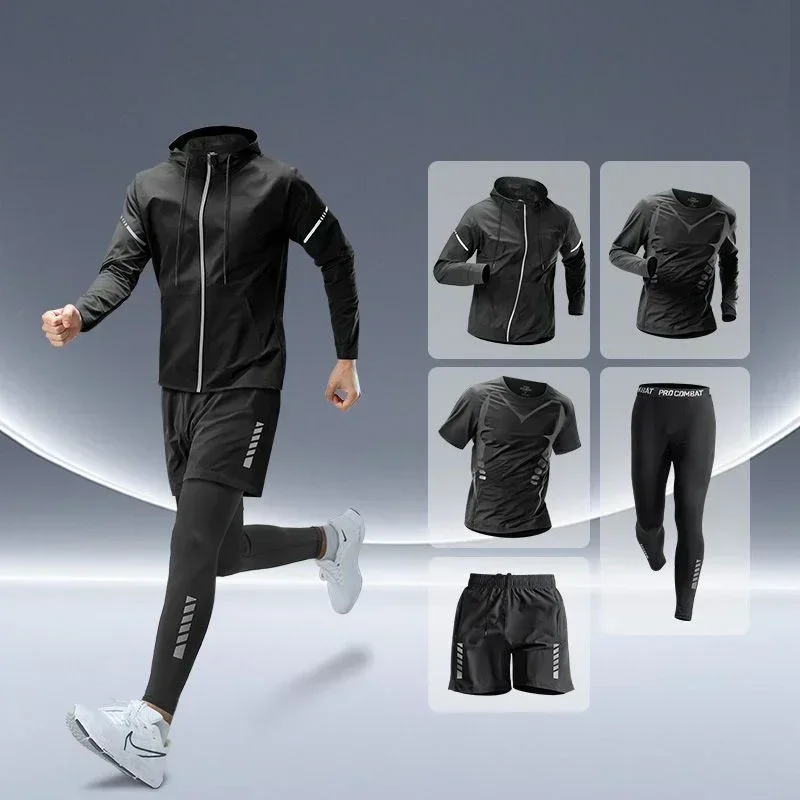 Men's Fitness Running Set Tigh - đánh giá và giá Running Gear Autumn