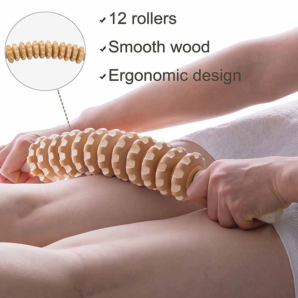 Curved Wood Massage Roller Sti - đánh giá và giá Muscle Roller Stick
